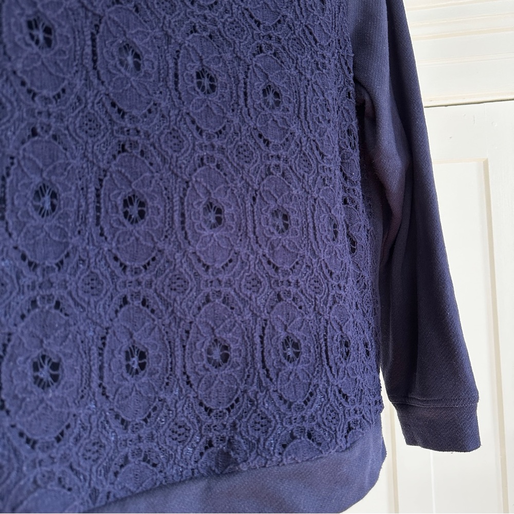 Coldwater Creek Lace Front Sweater - Picture 4 of 4